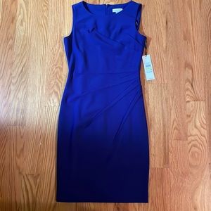 Calvin Klein blue fitted dress, size 4